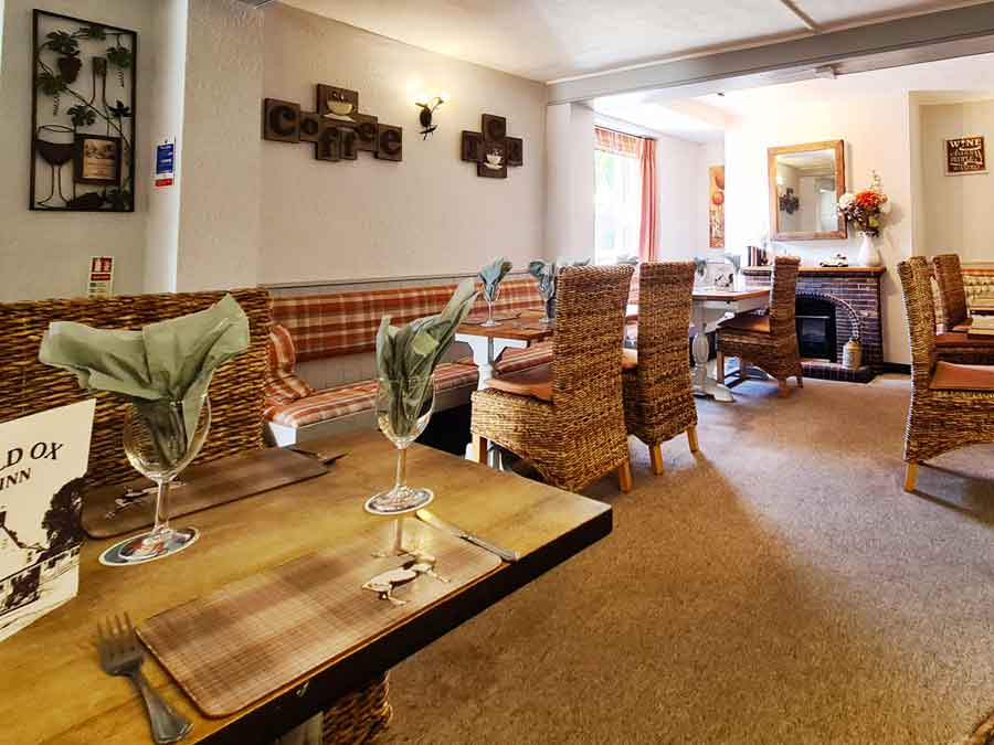 The dining area at the Old Ox Inn Shillingstone Blandford Forum Dorset