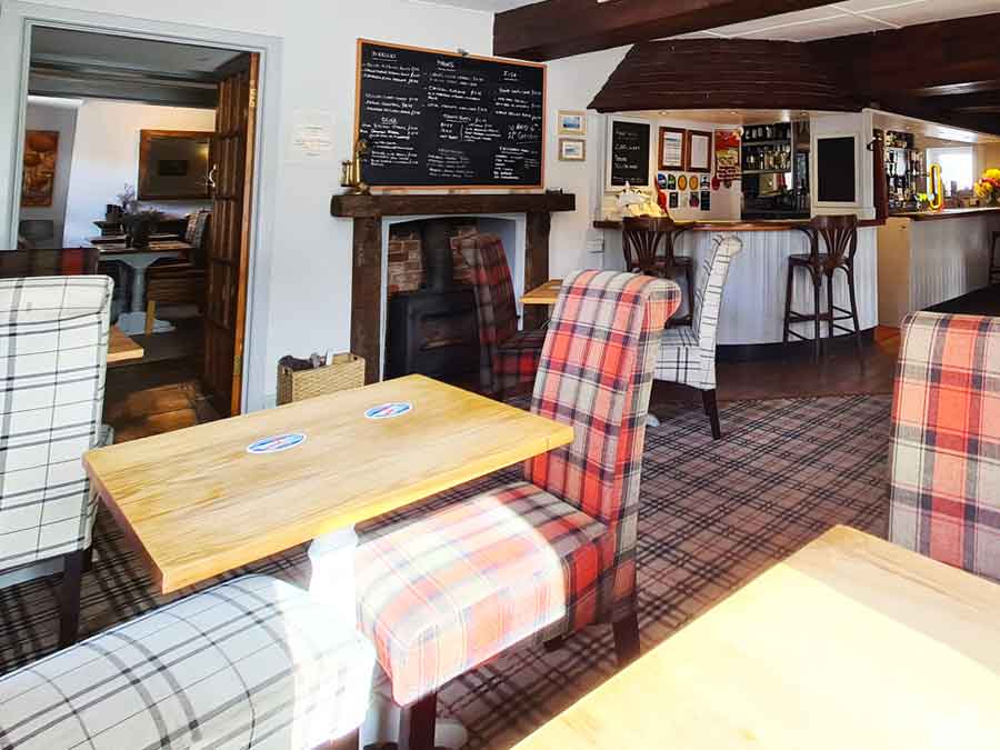 The dining area at the Old Ox Inn Shillingstone Blandford Forum Dorset
