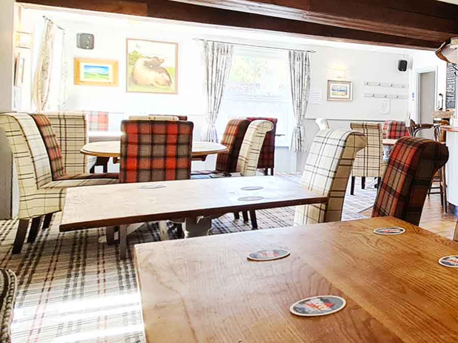 The dining area at the Old Ox Inn Shillingstone Blandford Forum Dorset